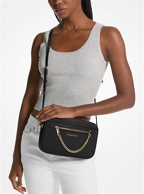 michael kors borolo|Jet Set Large Studded Saffiano Leather Crossbody Bag .